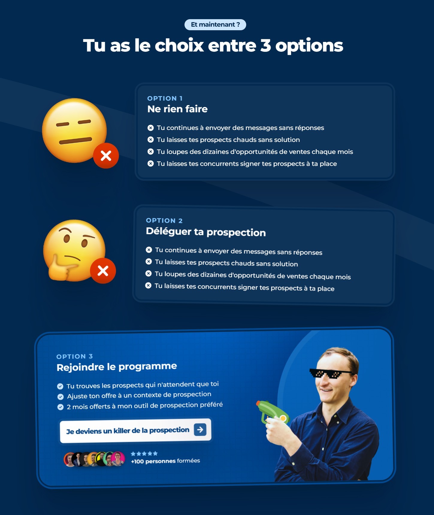 section choix landing page dm killers