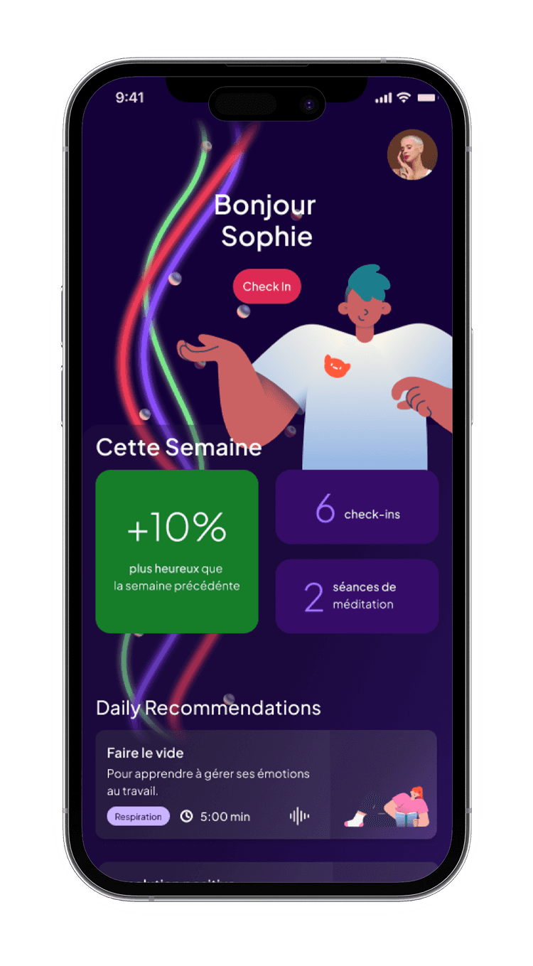 A mockup of screenshot for an app