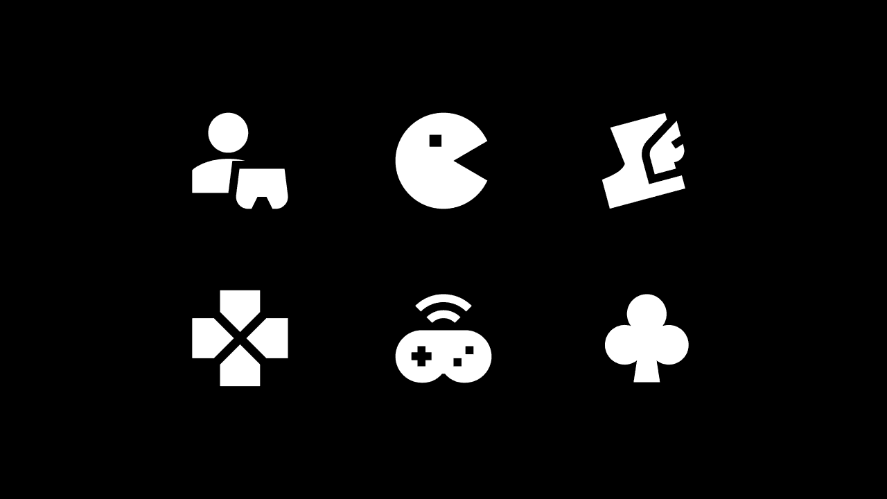 Sharp Solid Gaming Icon Set