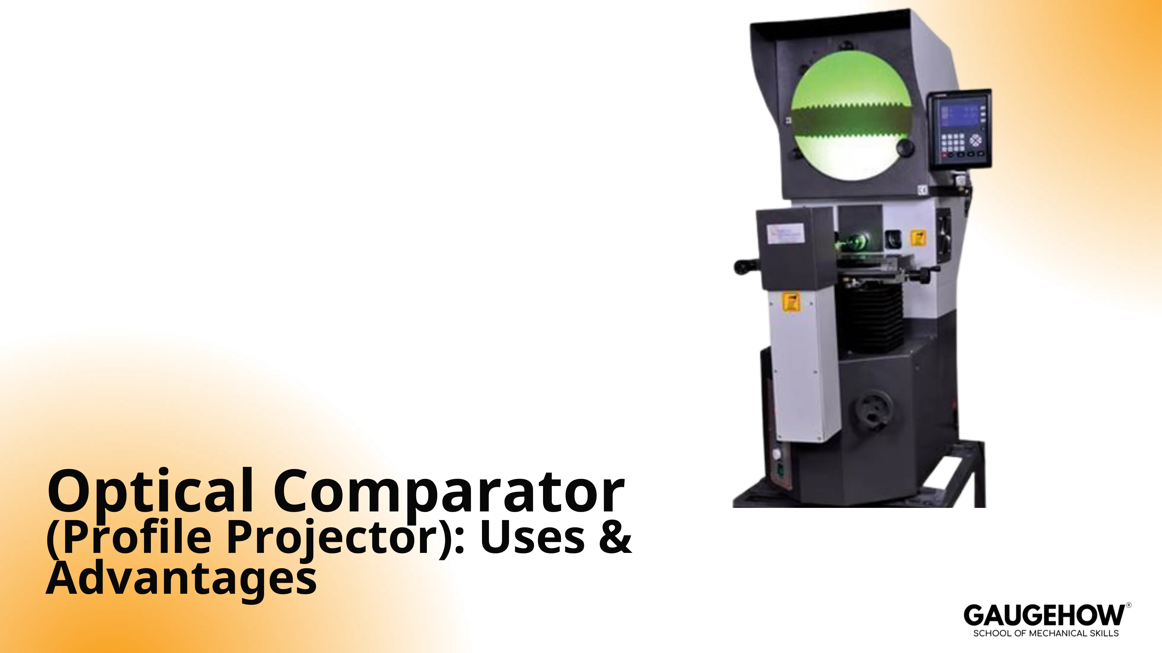 Optical comparator profile projector for 2D profile inspection
