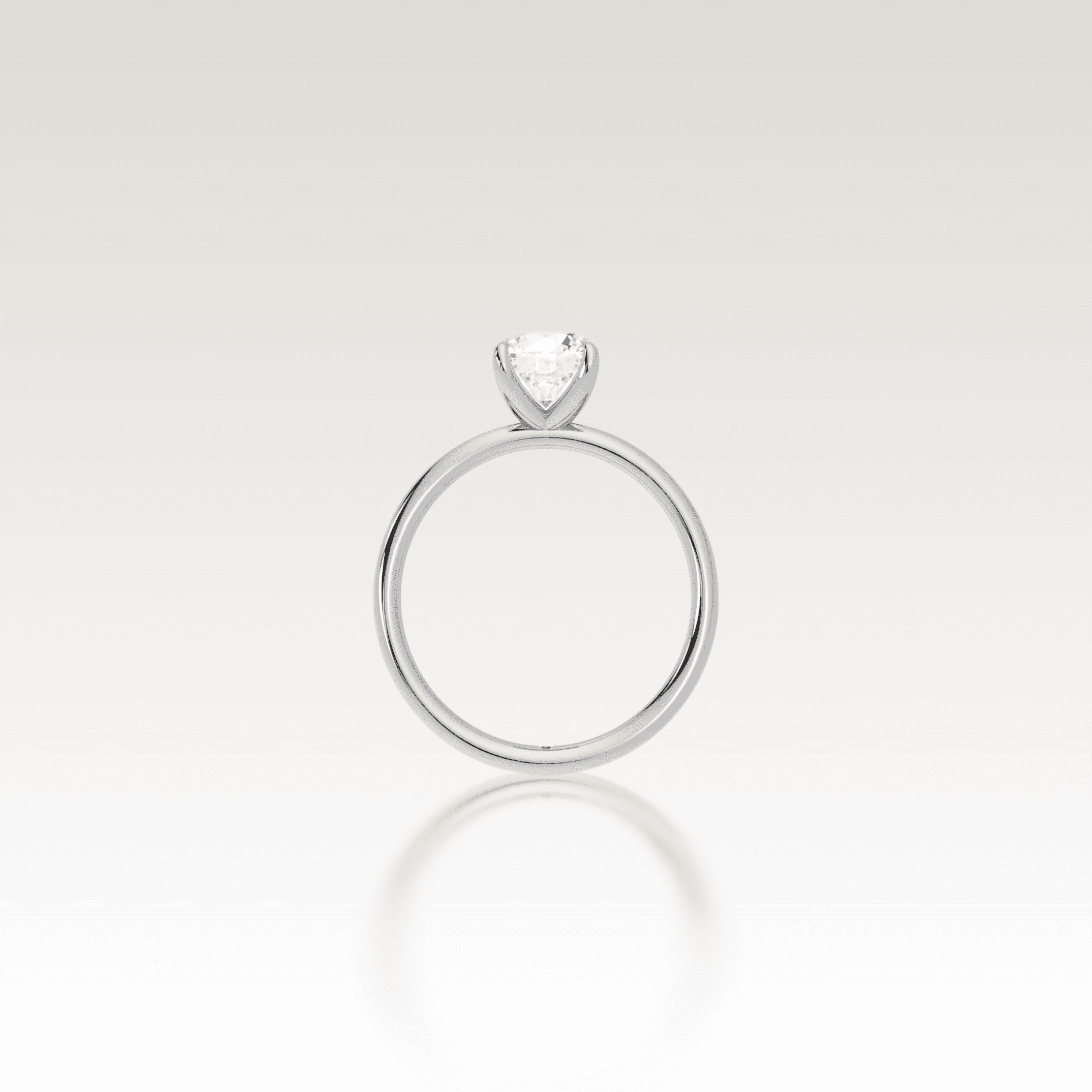 Solitaire Round Love Knot Diamond Ring image 5
