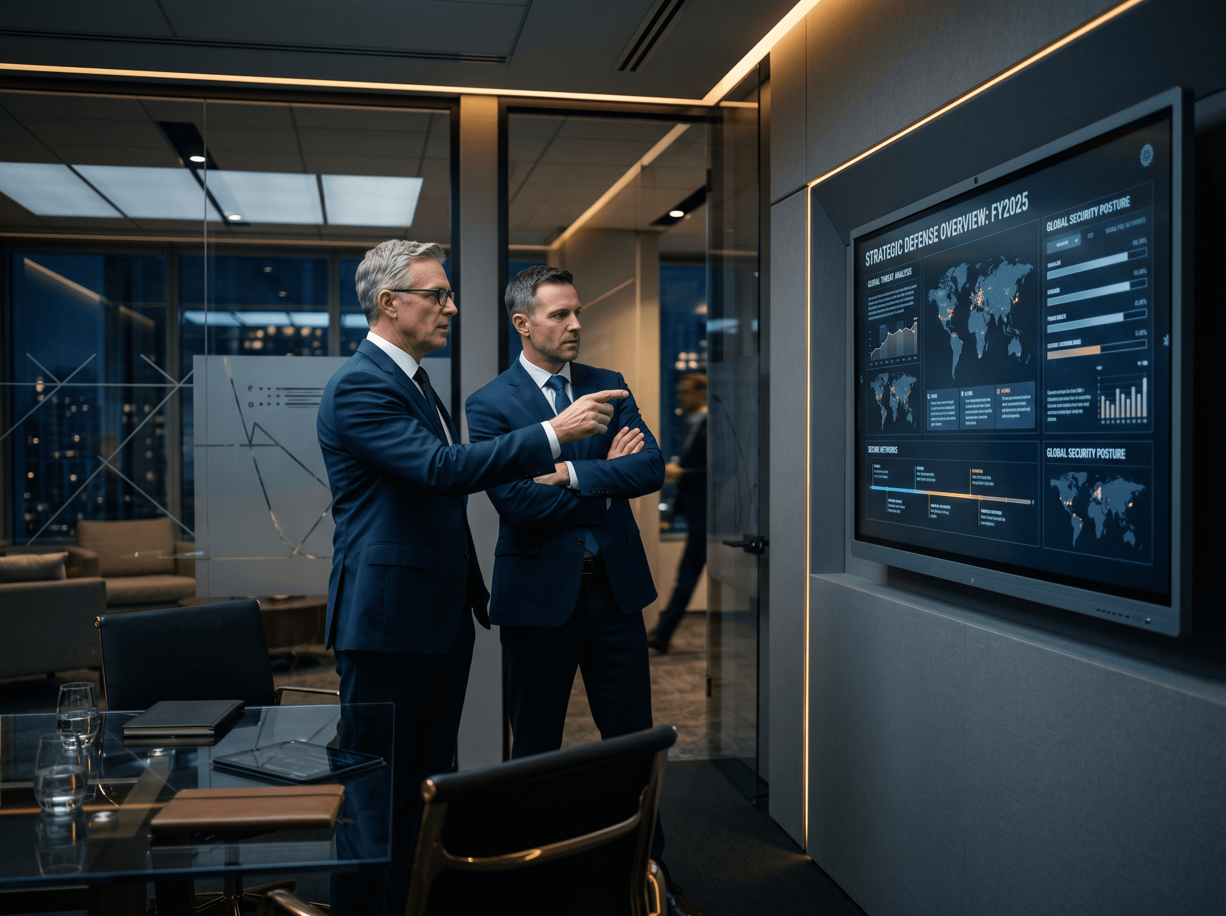 Modern operations briefing room screens
