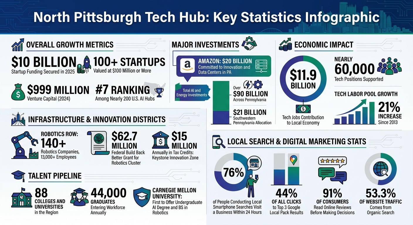 North Pittsburgh Tech Hub Growth Statistics and Investment Data 2024-2025