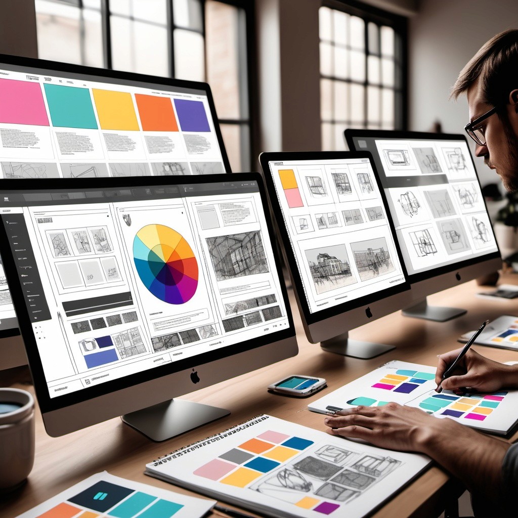 An image of our Graphic Design team preparing for a new project