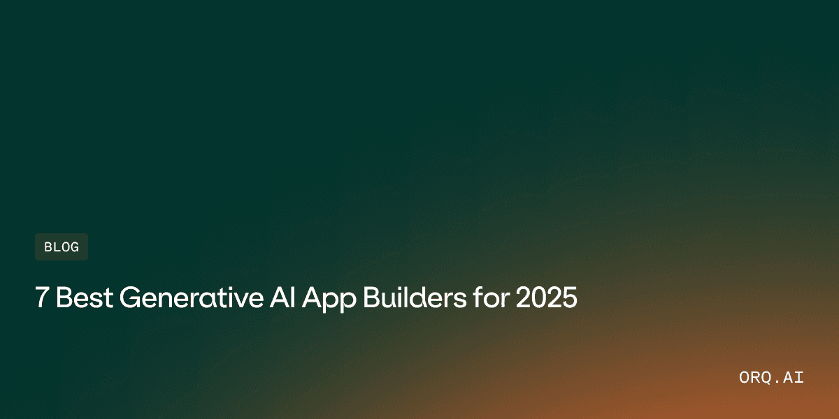 Featured image for article on best generative ai app builders
