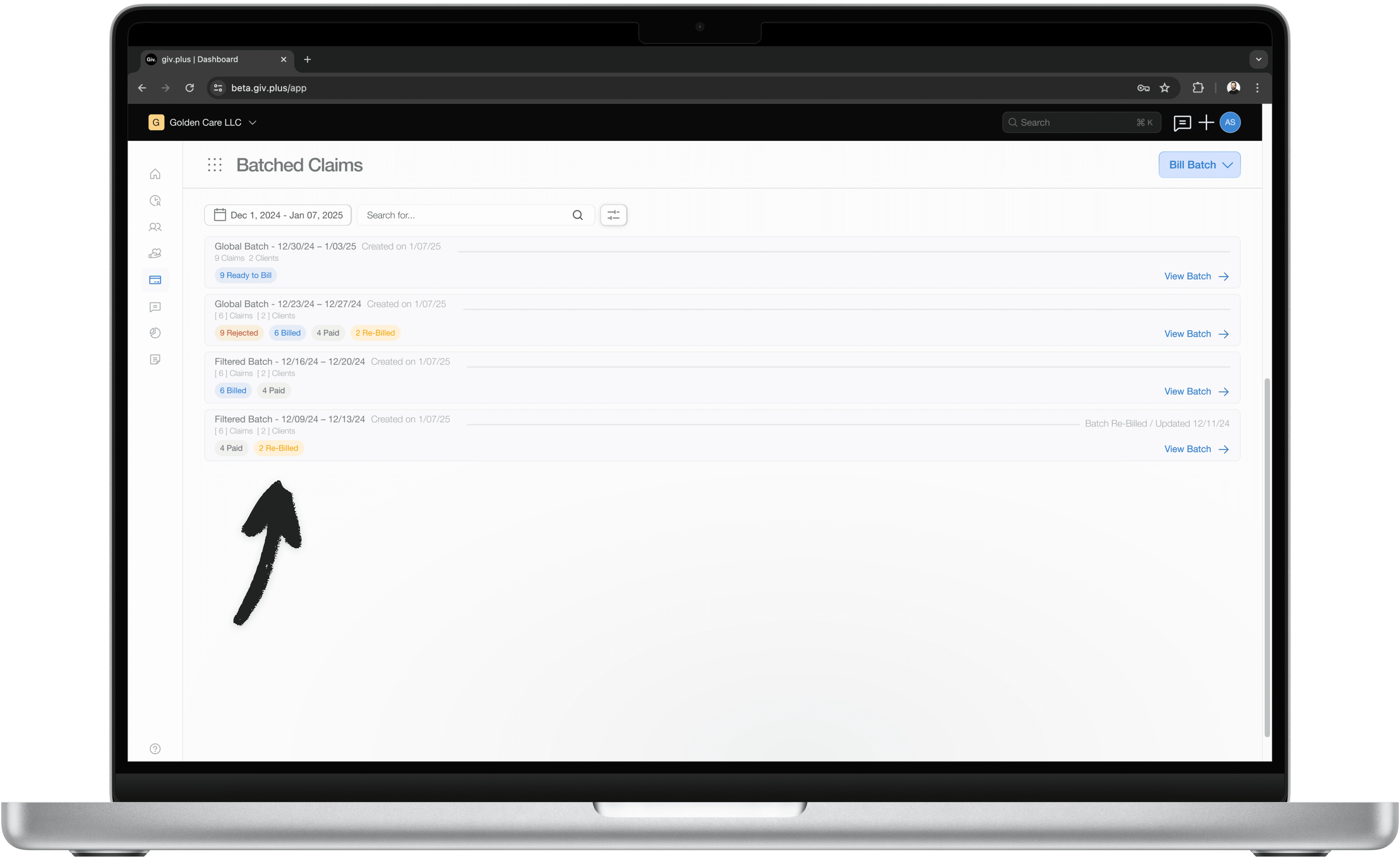Review claims batch.