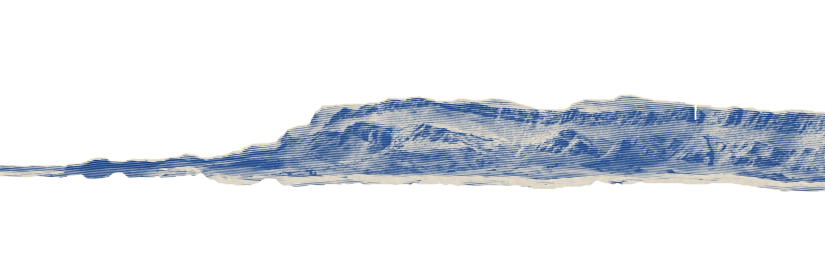 An engraved mesa and dunes
