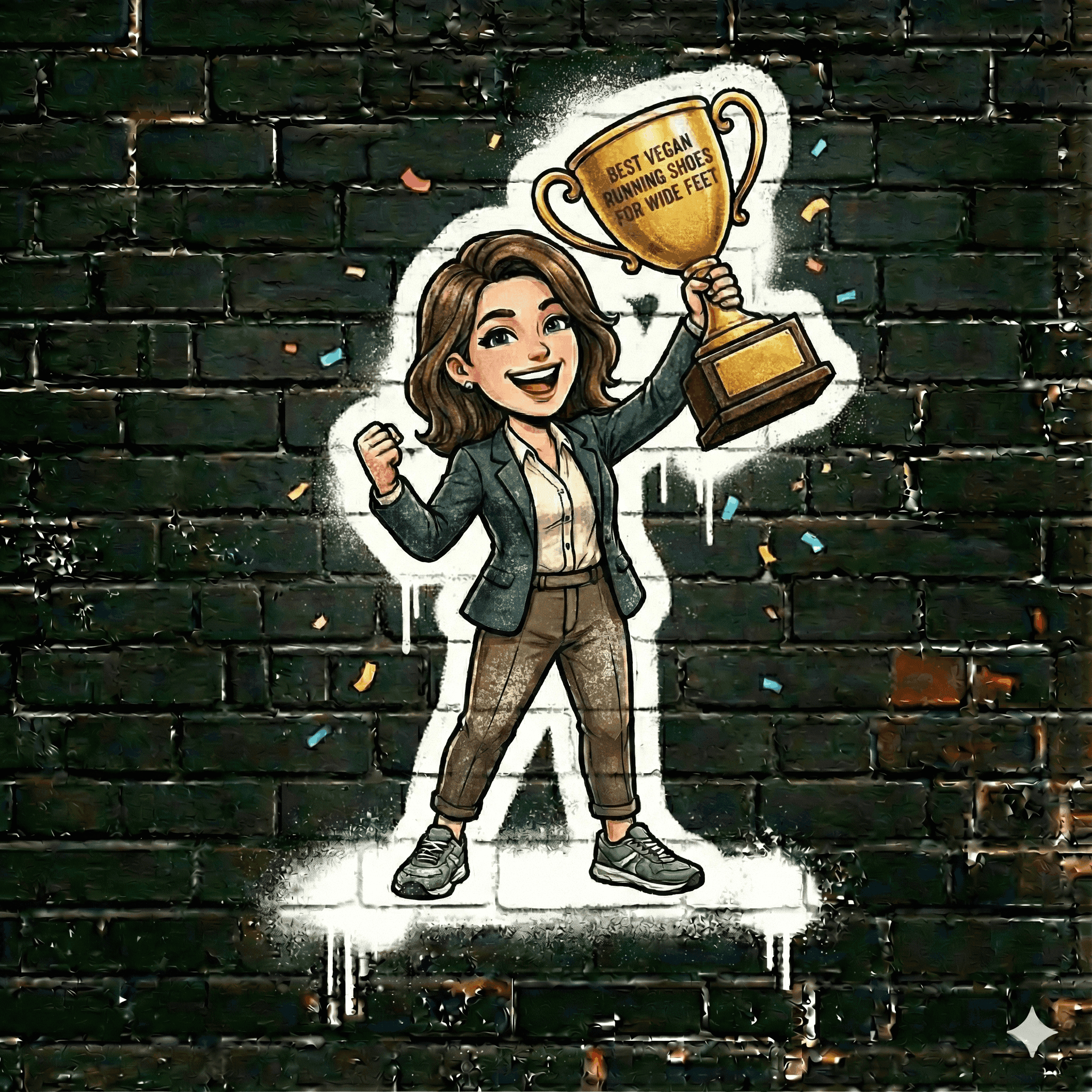 lady holding SEO trophy aloft
