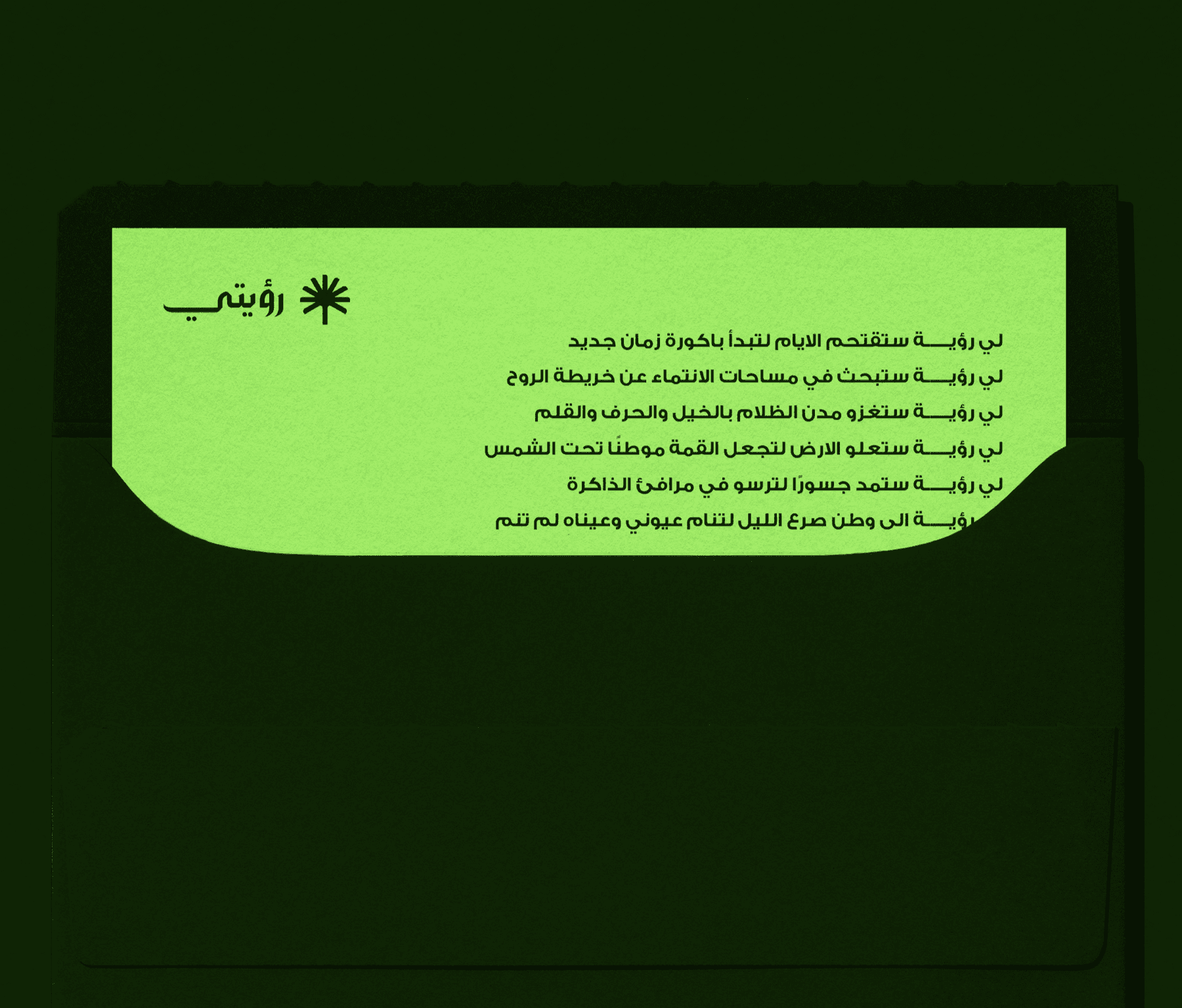 Letter from Saudi citizens expressing their vision for their country in the Rouyati city-building game designed by The Tomorrow Agency