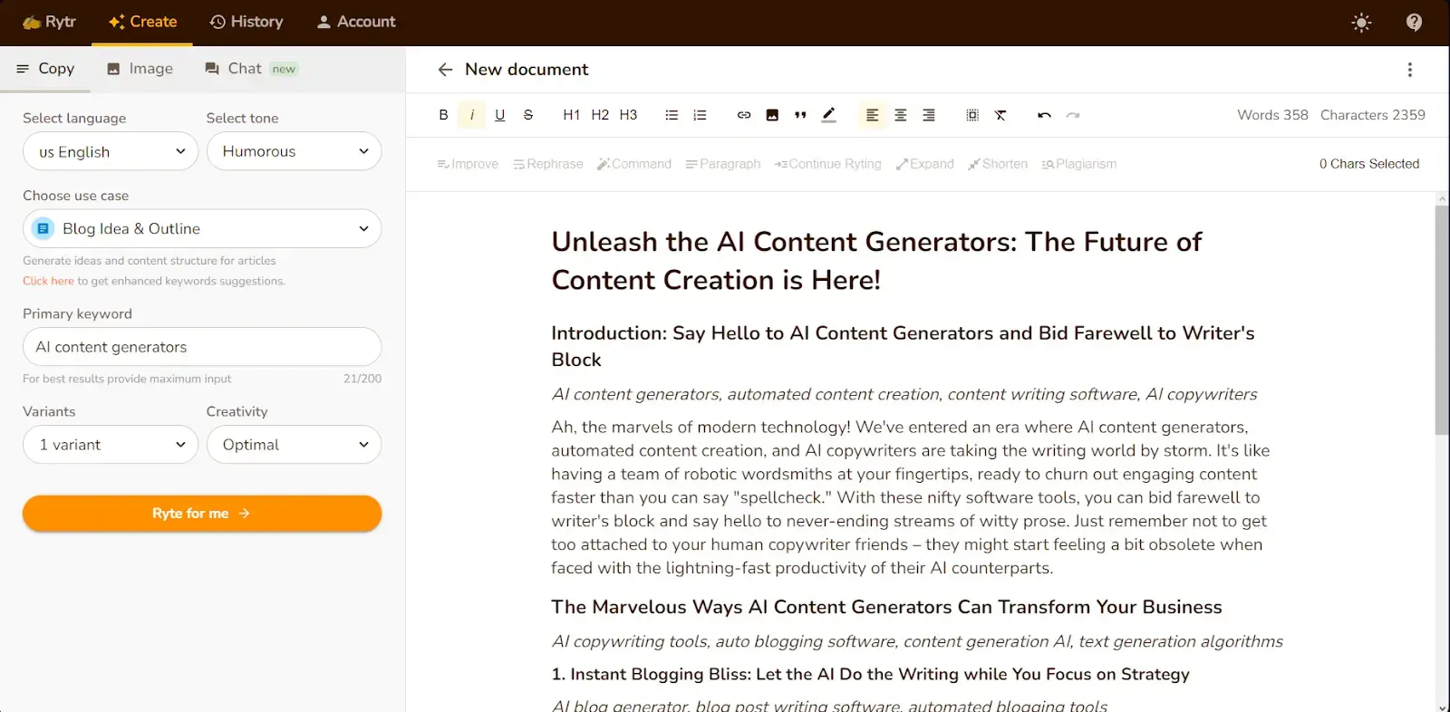 content writing