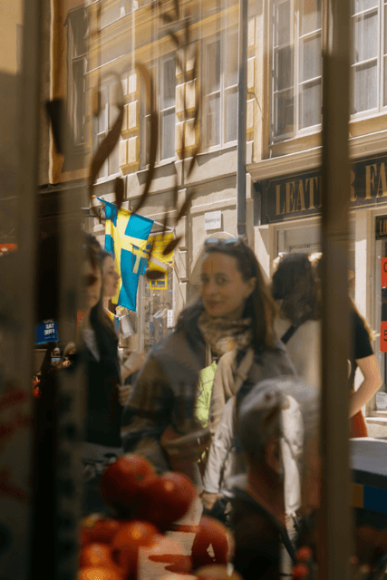 People watching at a cafe