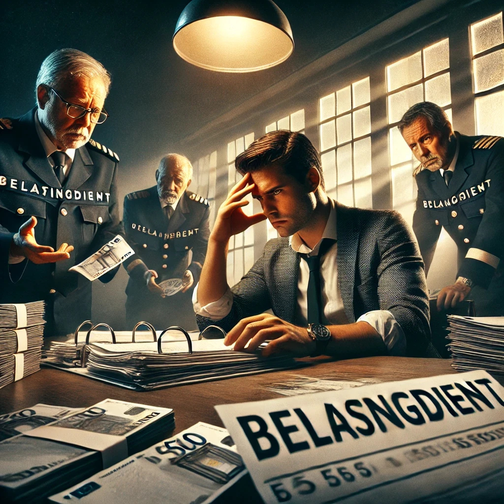 Een afbeelding van een ondernemer die financiële verliezen door fraude ervaart.