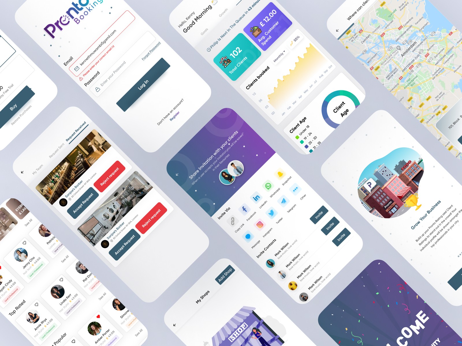 Laptop mockup with the website home page