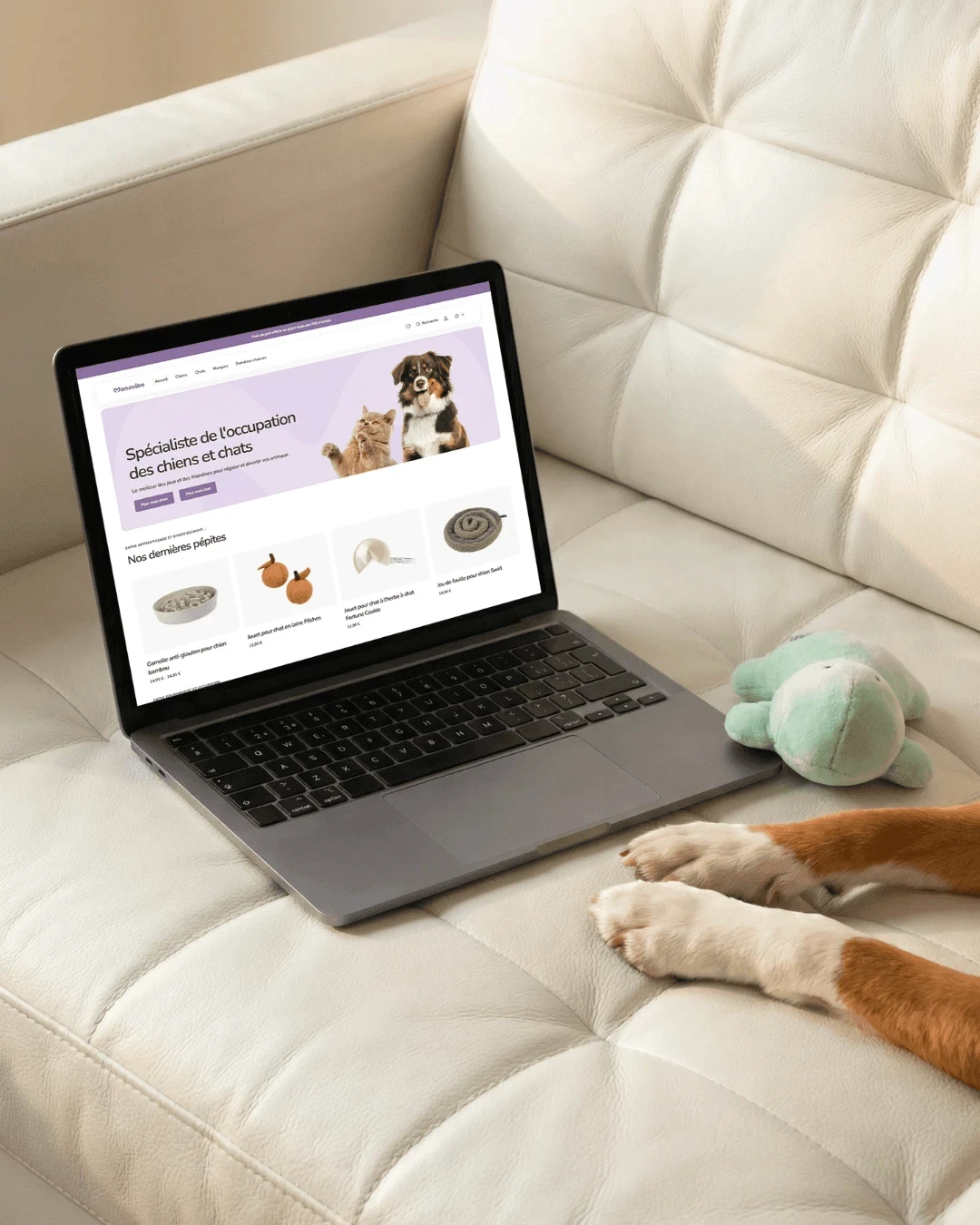 Webdesign du site Manavibe, boutique spécialisée en stimulation animale