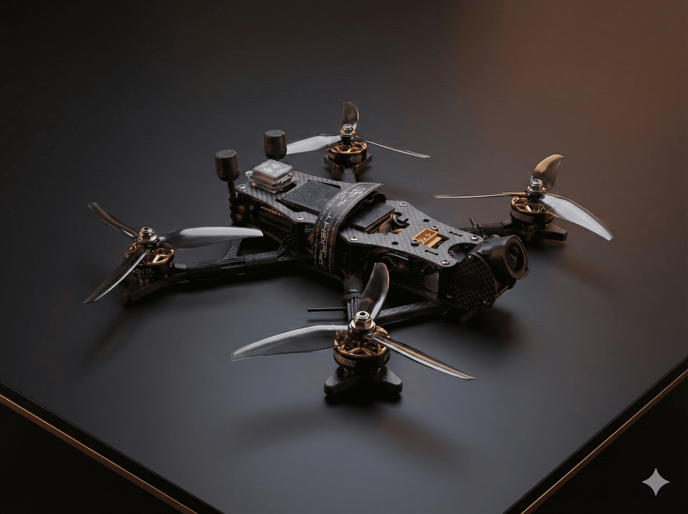 Bespoke FPV drone engineered by Flightcraft Media, utilising the DJI O4 Pro system for chasing and fast FPV cinematography.