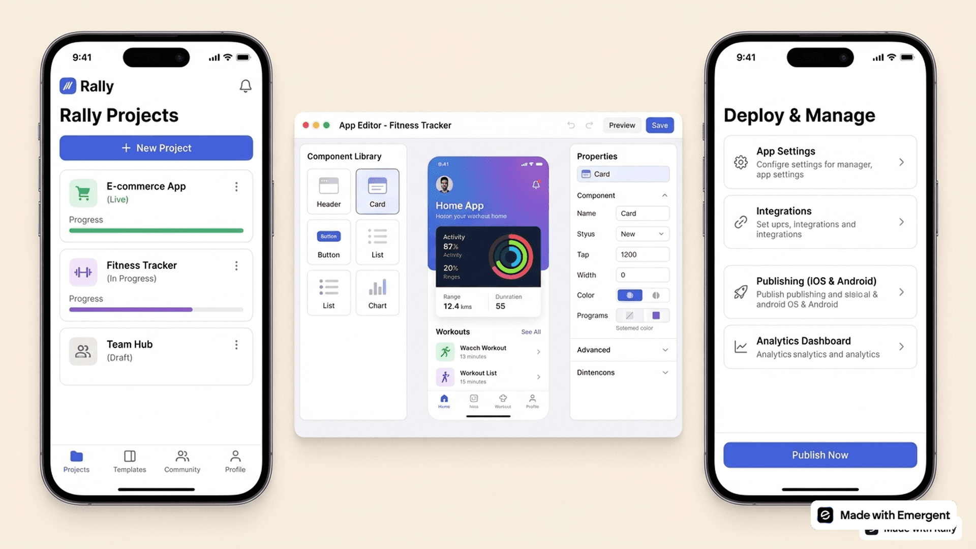 Rally App Made With Emergent