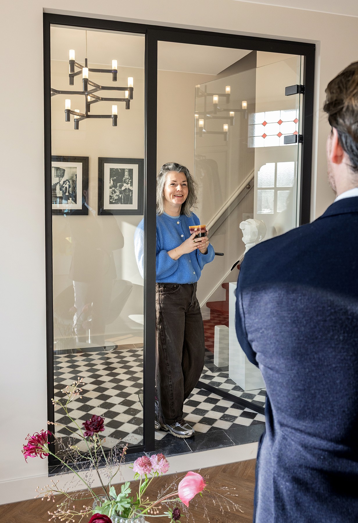 Two women brainstorming in a tech startup