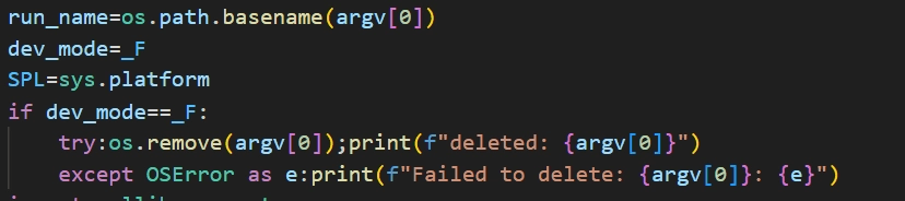Self-deletion routine