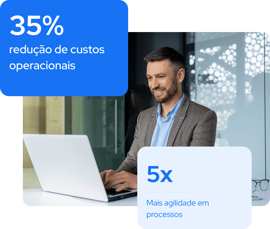 Homem utilizando soluções em tecnologia - MDBR - Webinar Sucess Connection