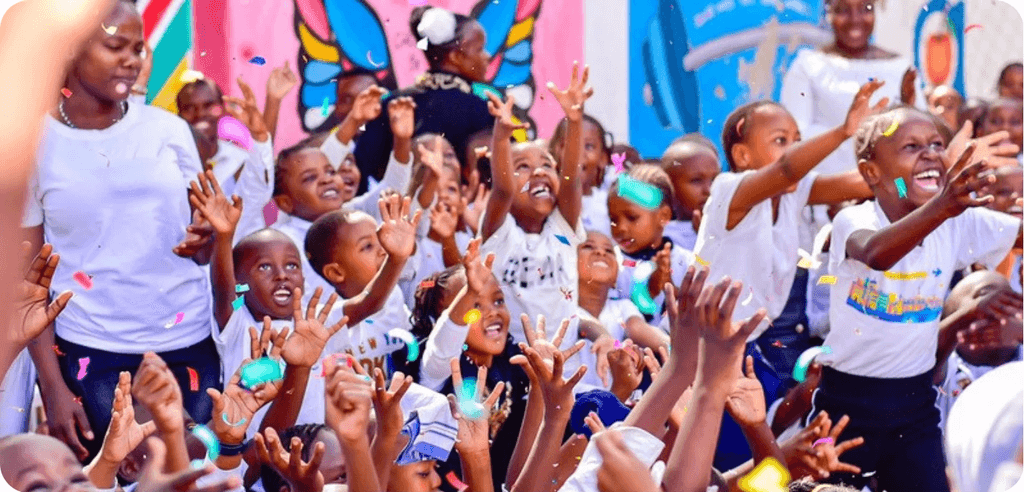 Children celebrating