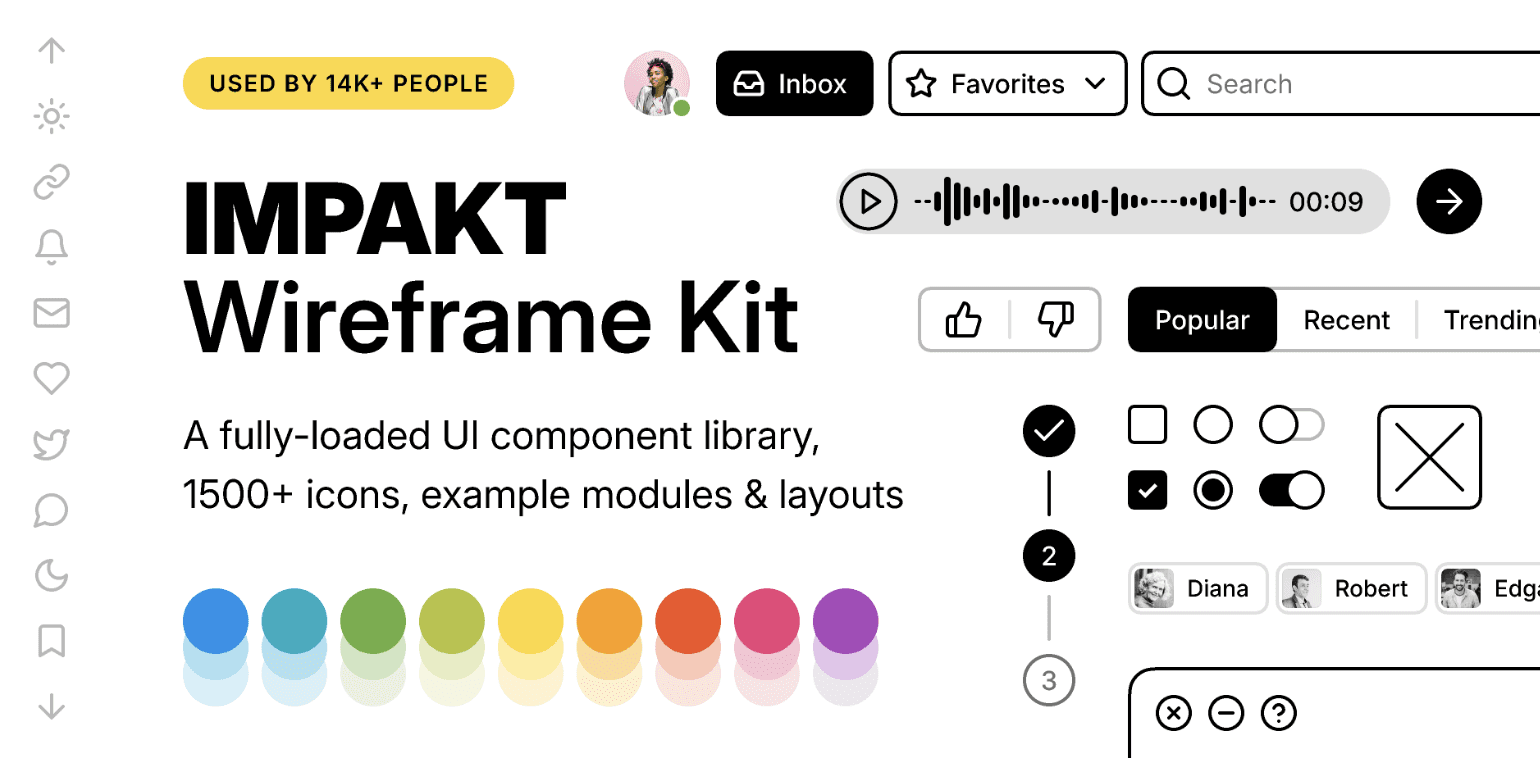 A free fully-loaded wireframing kit