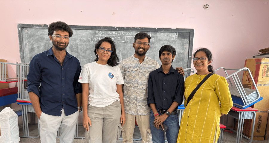 Leading a distribution drive for school kids from underprivileged backgrounds