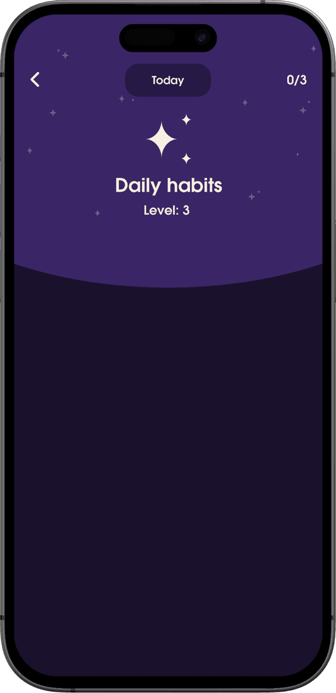 trst | Smartphone screen displaying habit tracking