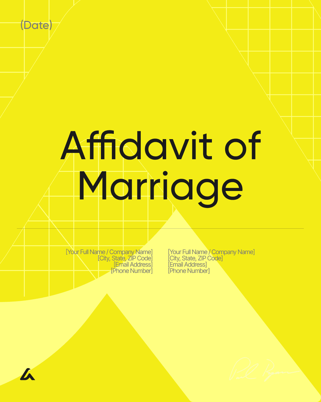 Affidavit of Marriage