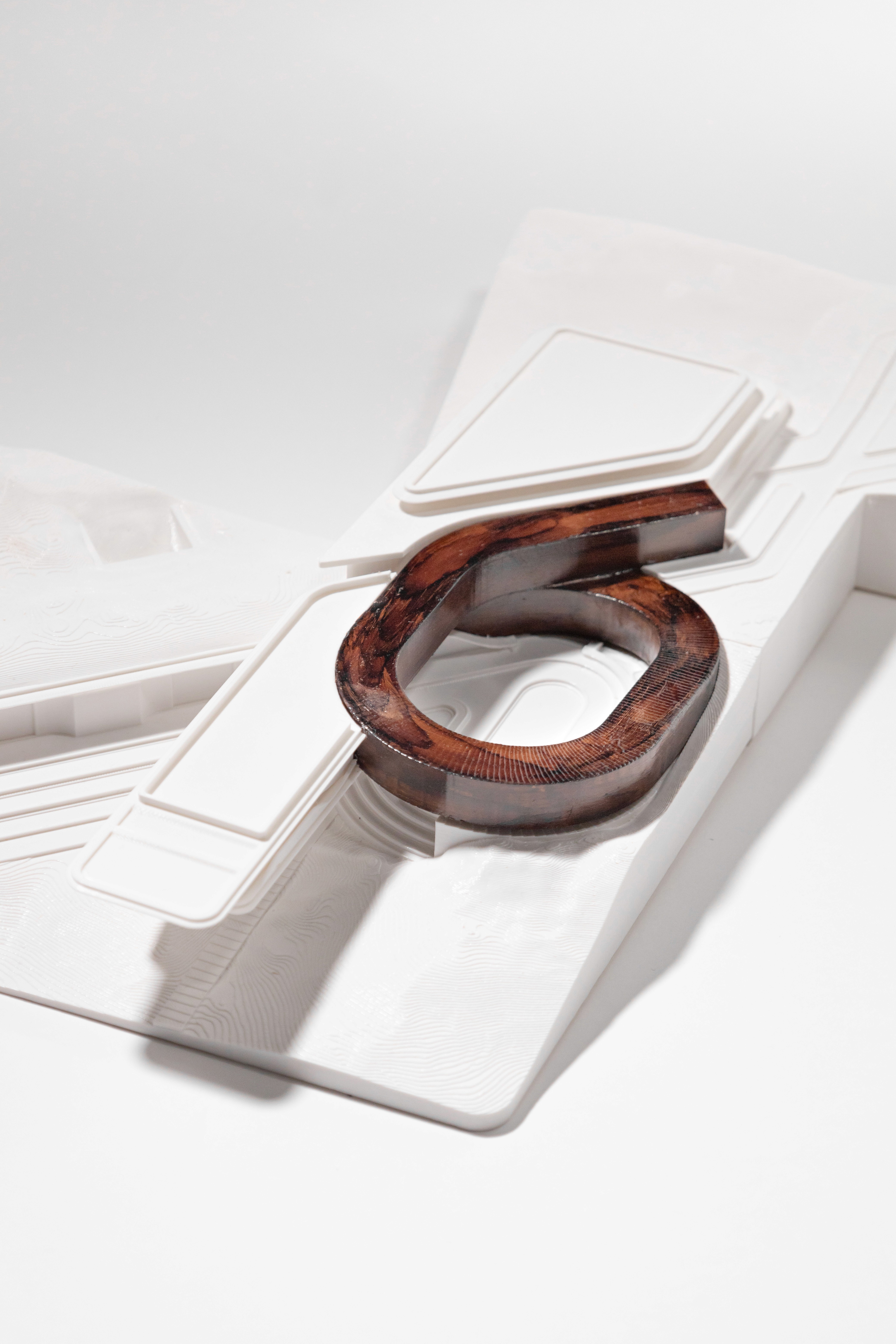 3D Printed model highlighting the courtyard as the projects heart.