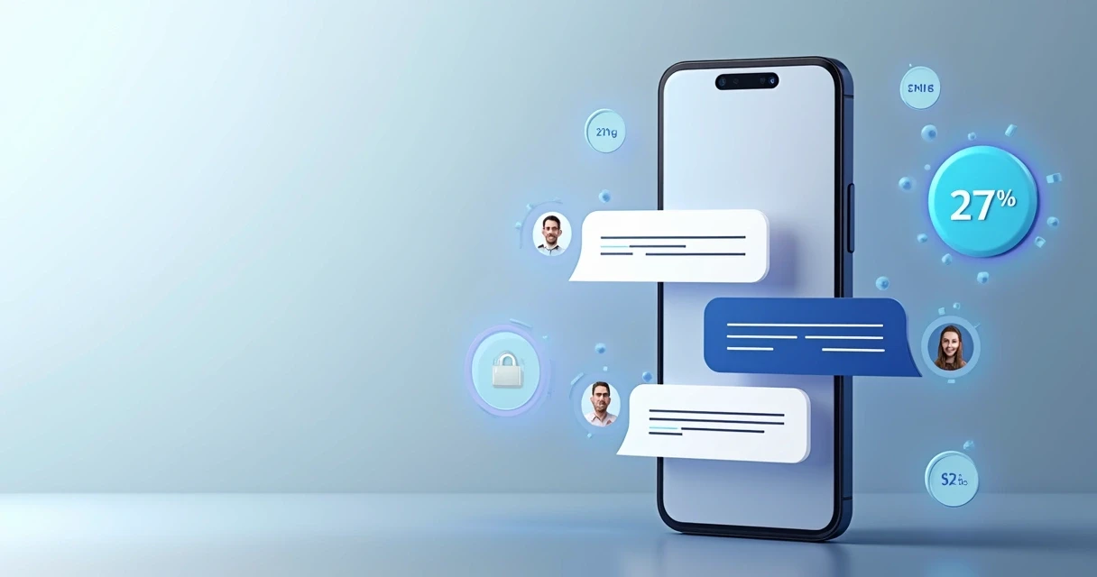Tela simulando interação de SDR IA e lead em aplicativo de mensagens 