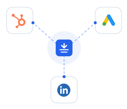 Logos of tools outward, illustrating easy integration with no engineering required.