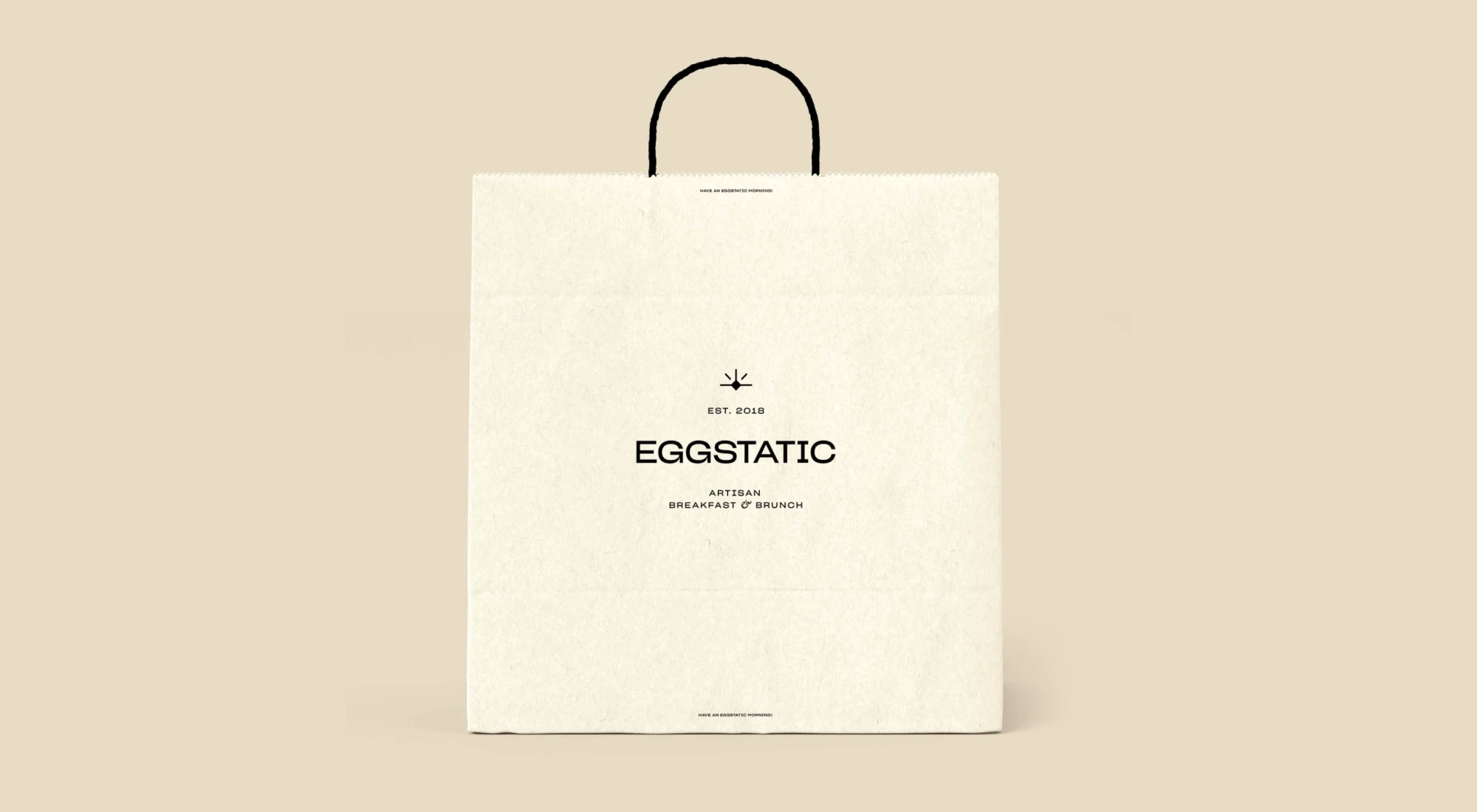 breakfast & brunch restaurant paper bag design