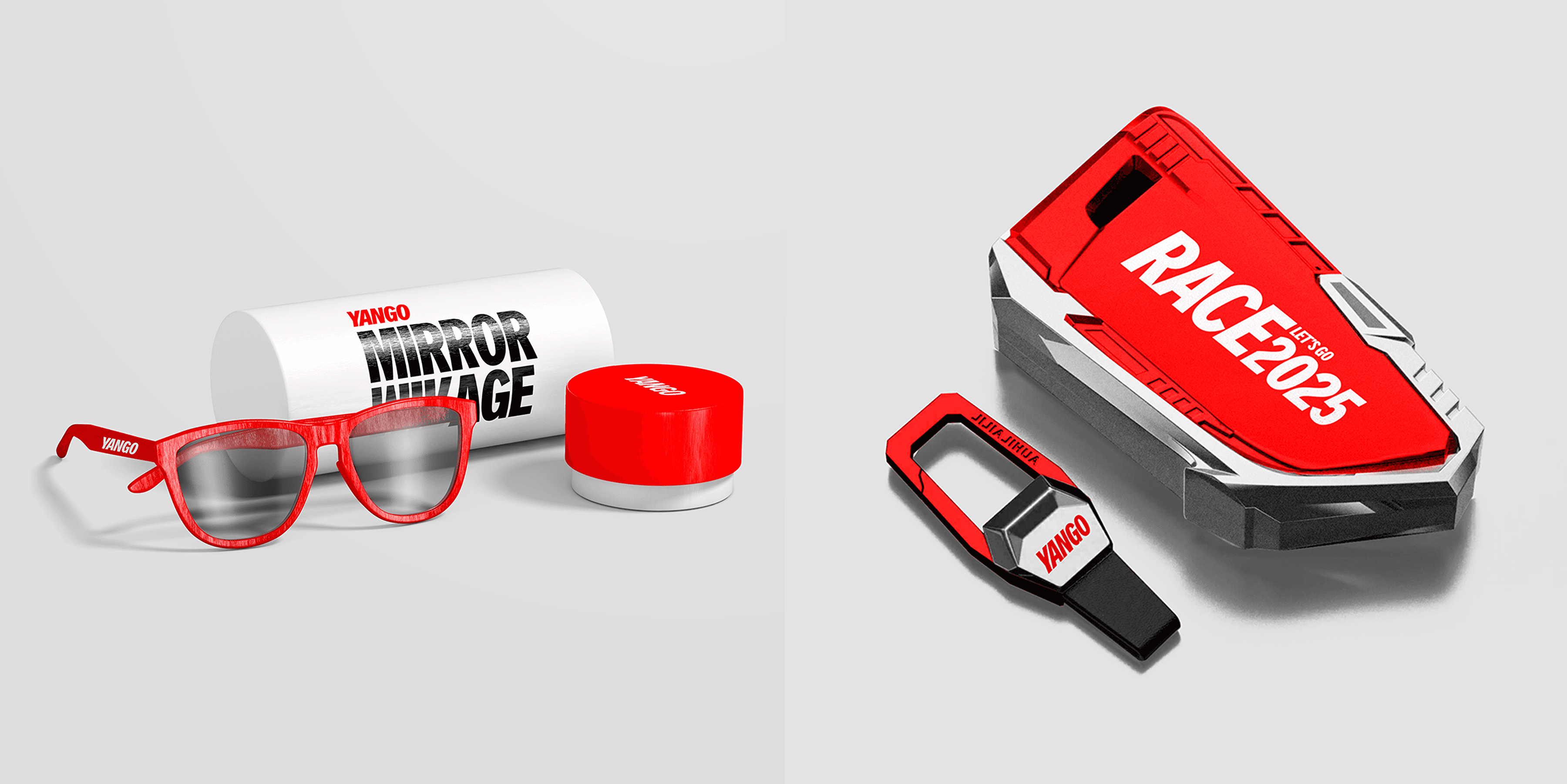 Custom merchandise designed by our team for Yango internal corporate event