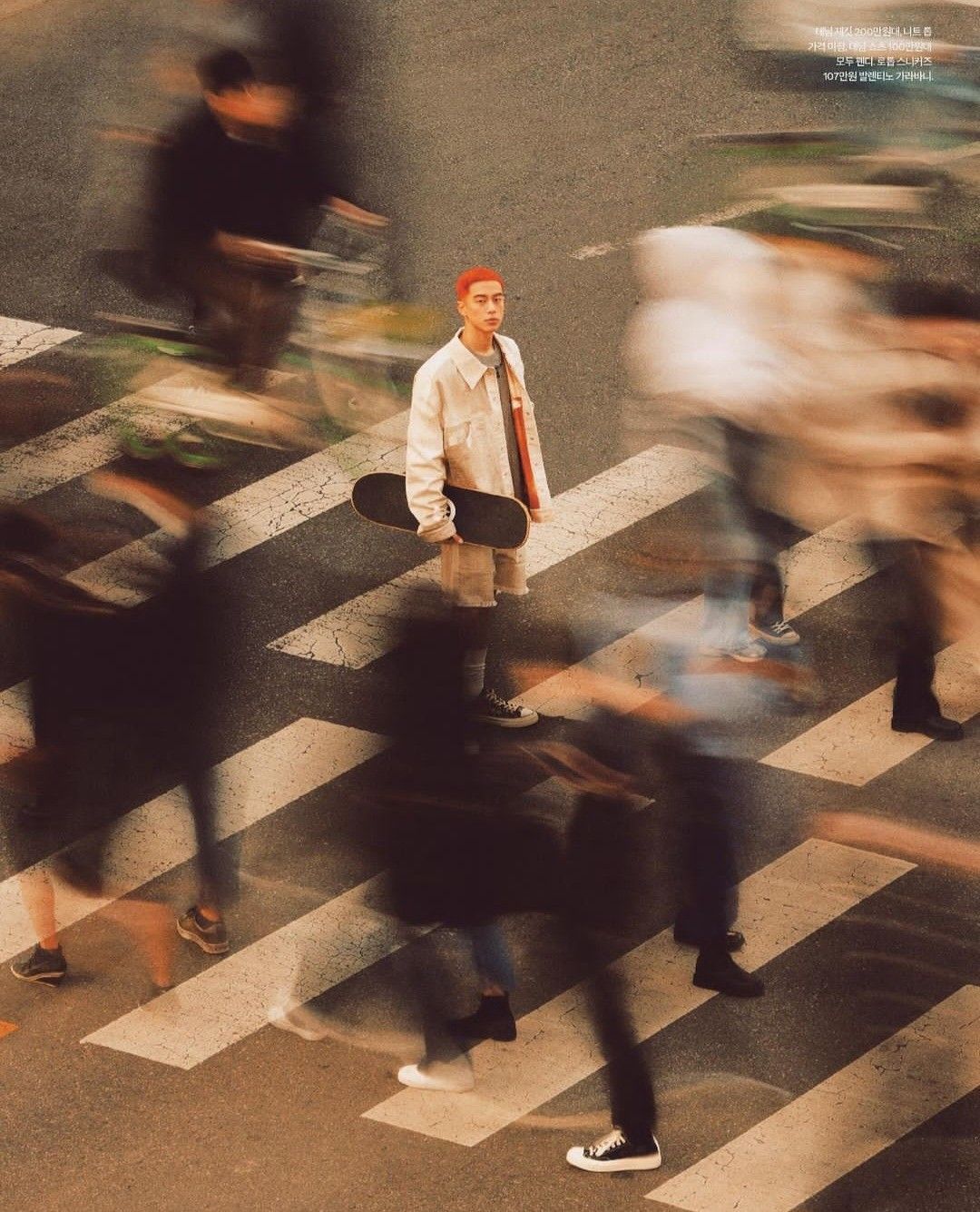 Man on a crossing