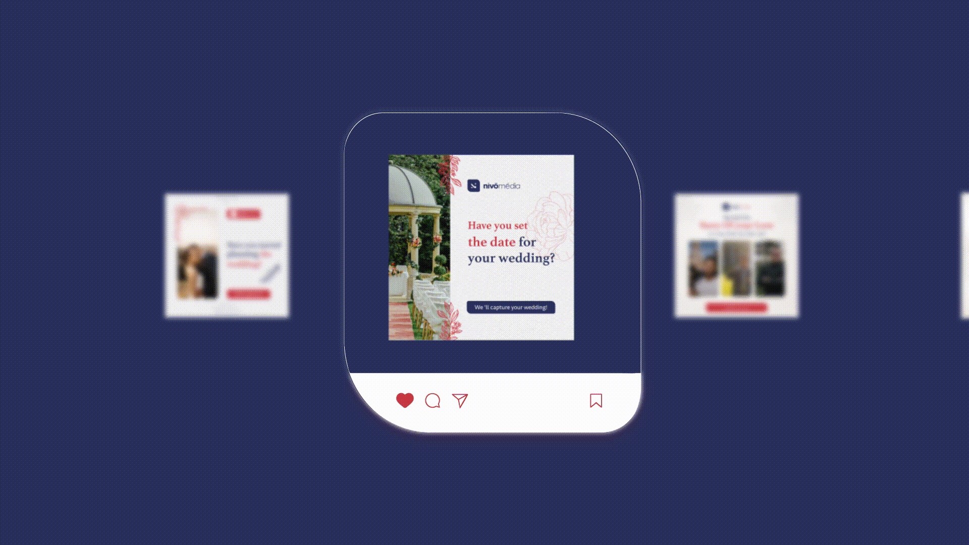 Motion design in a red background