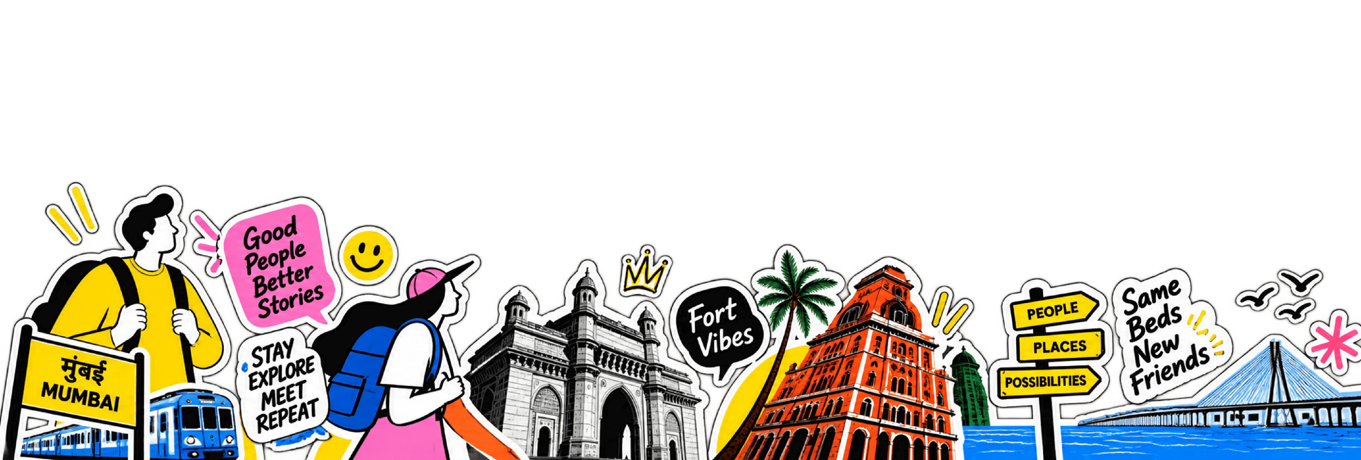 Mumbai landmarks and travellers: good people, better stories