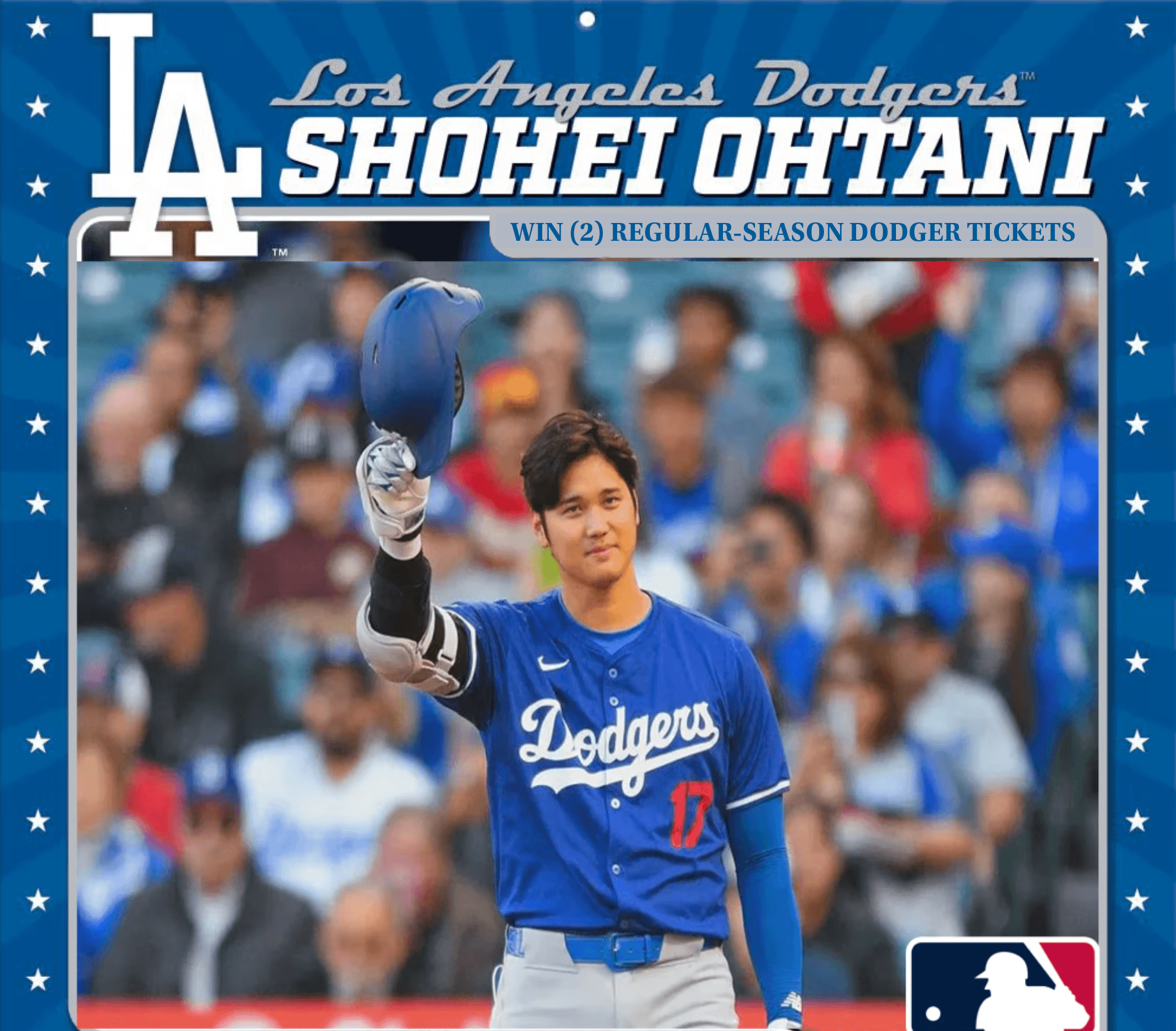 Raffle & Win Two Tickets to a Dodger game + MLB Women's Jersey
