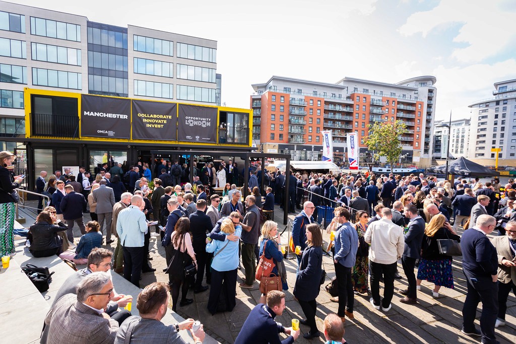 Real estate investment and infrastructure professionals attending a property forum in Leeds.