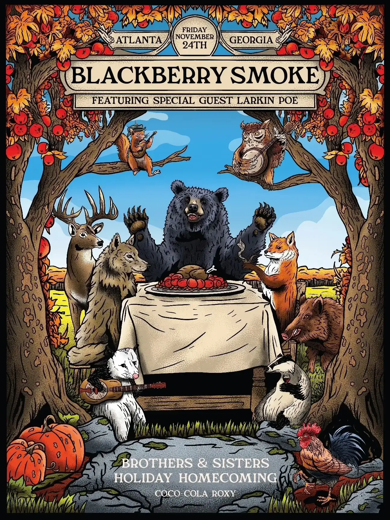 Blackberry Smoke Concert Poster Holiday Show 2023