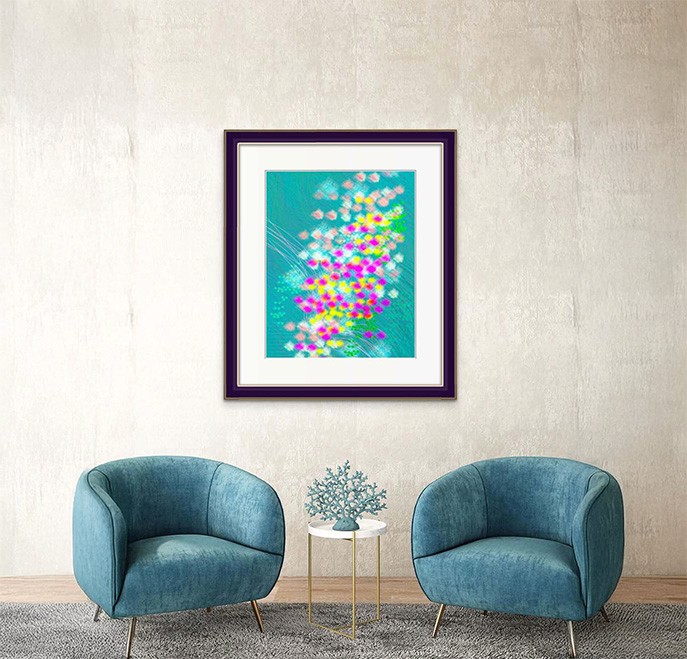 Modern Room with Original Art in the wall