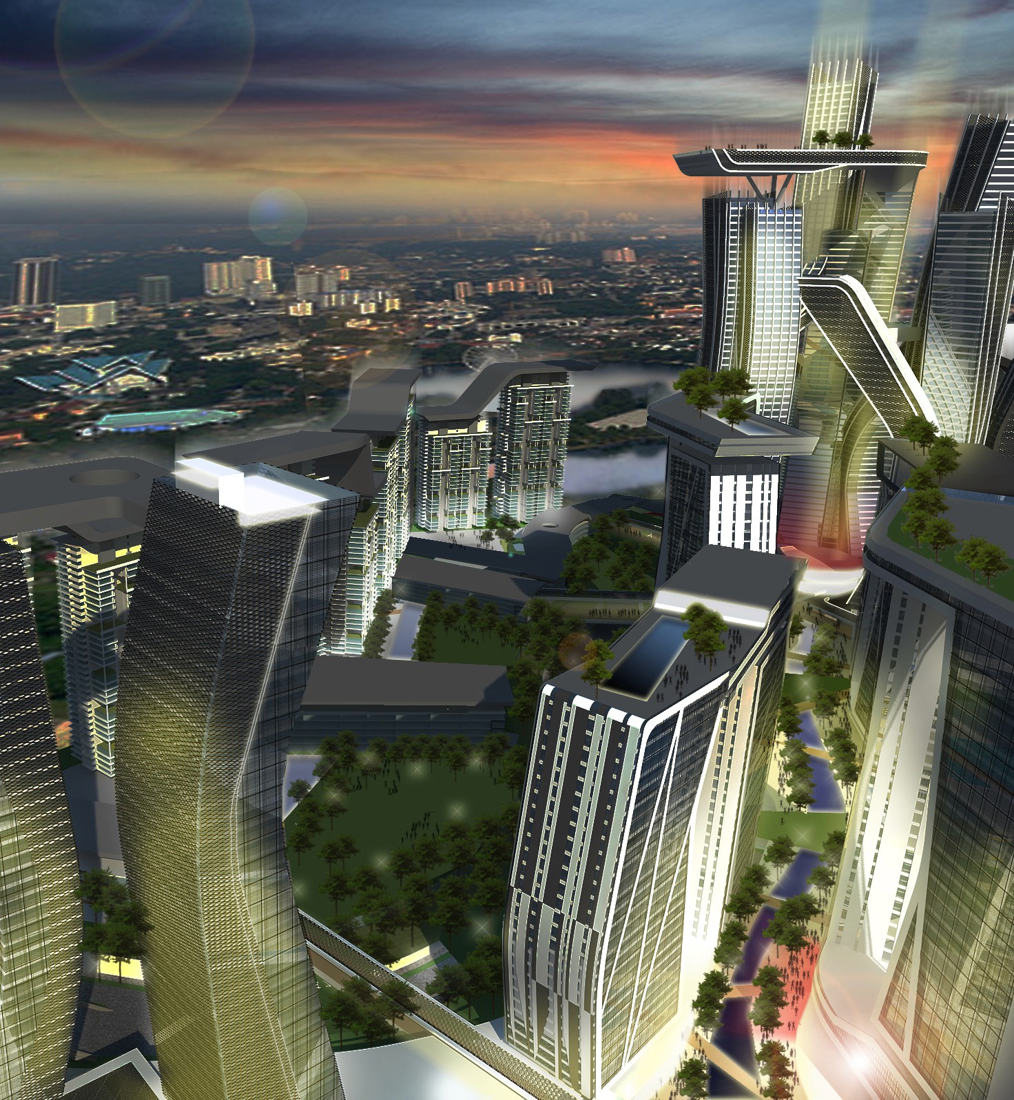 Exterior view of Cloud City Park project by Asima Architects