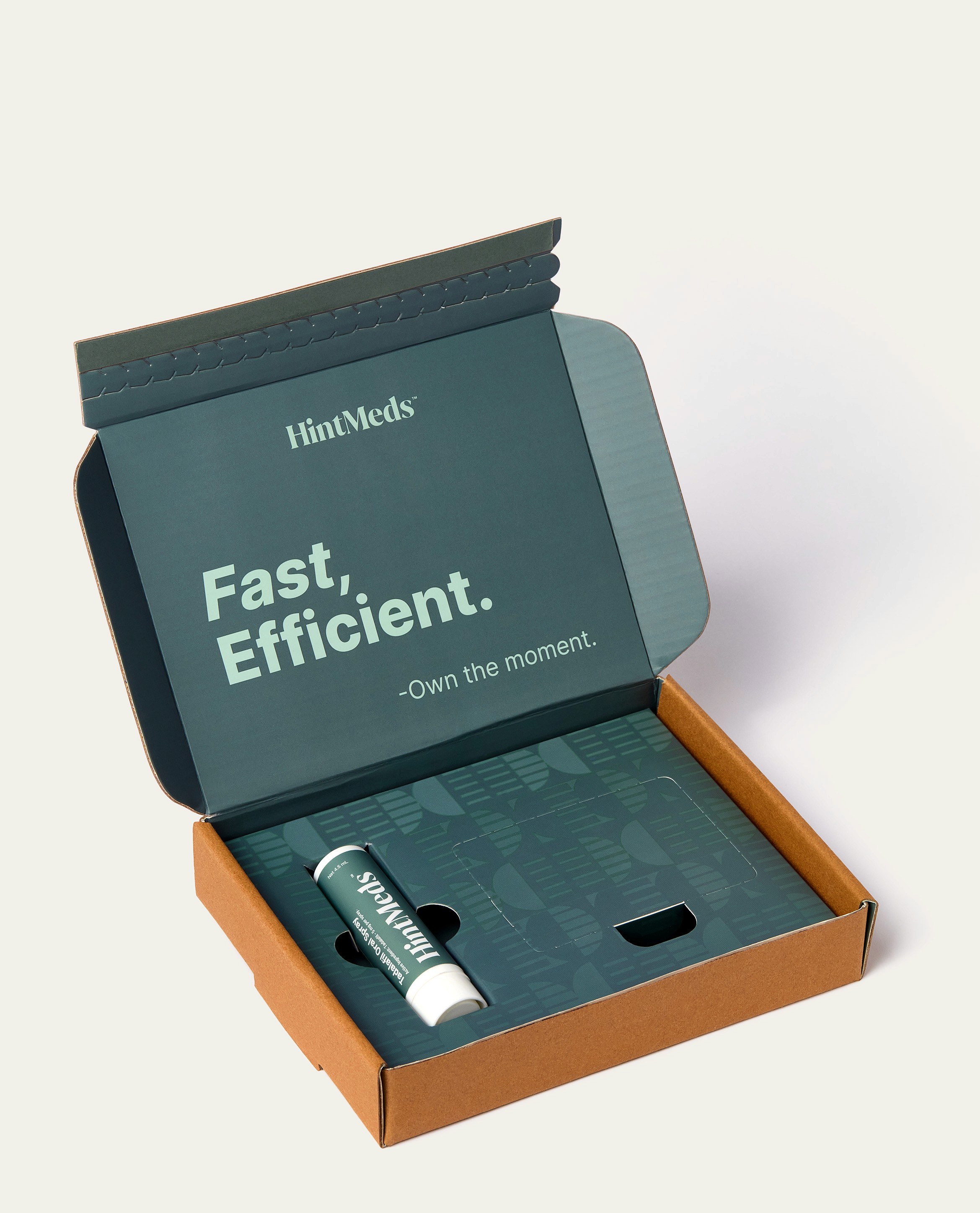 Hintmeds spray bottle laying in package 