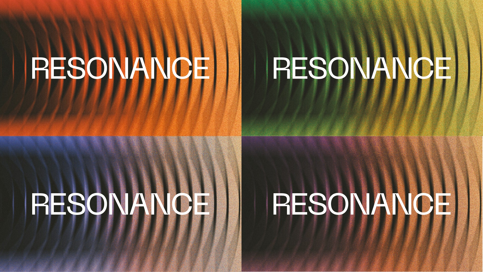 Logo and colourways of artistic residence Resonance by Arts at CERN