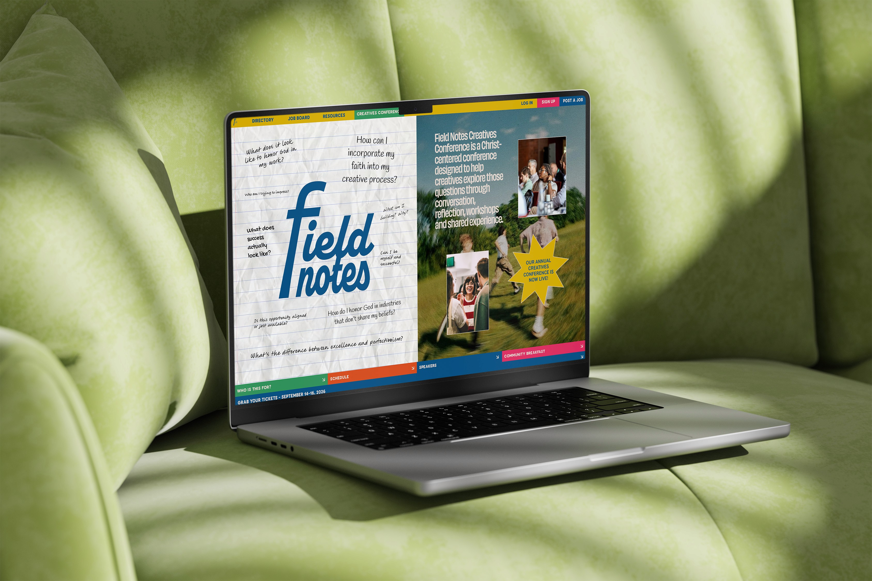 Field Notes Green Sofa
