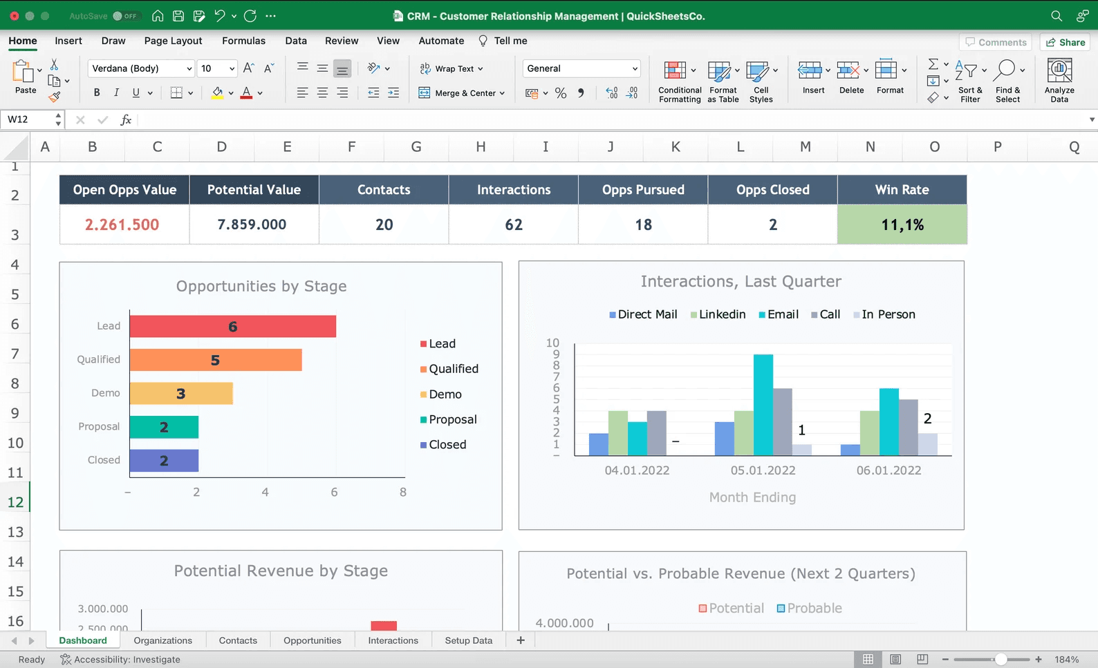 A CRM in Excel