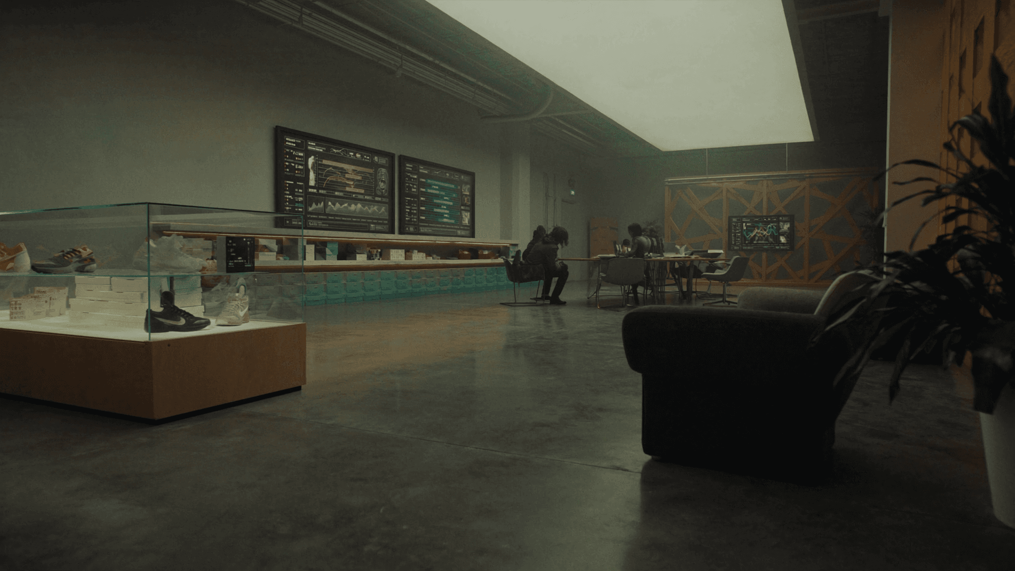 Modern e-commerce operations center with customer analytics dashboards