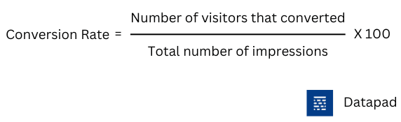 Conversion rate formula 