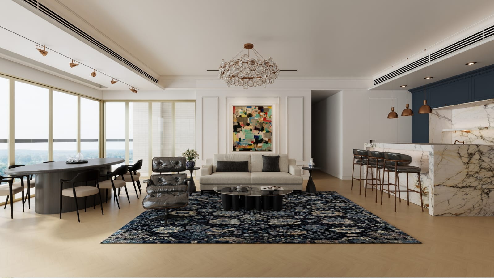 A luxury house interior in Mount Pavilia showcasing modern home interior designs and exquisite hong kong interior design by a design company for a home renovation hk project