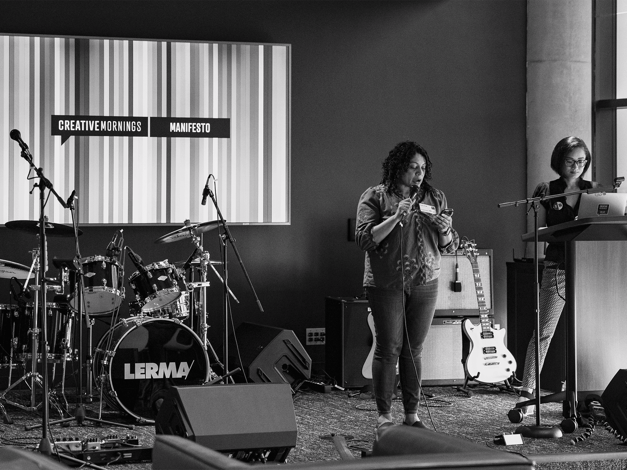 a person standing in front of a building