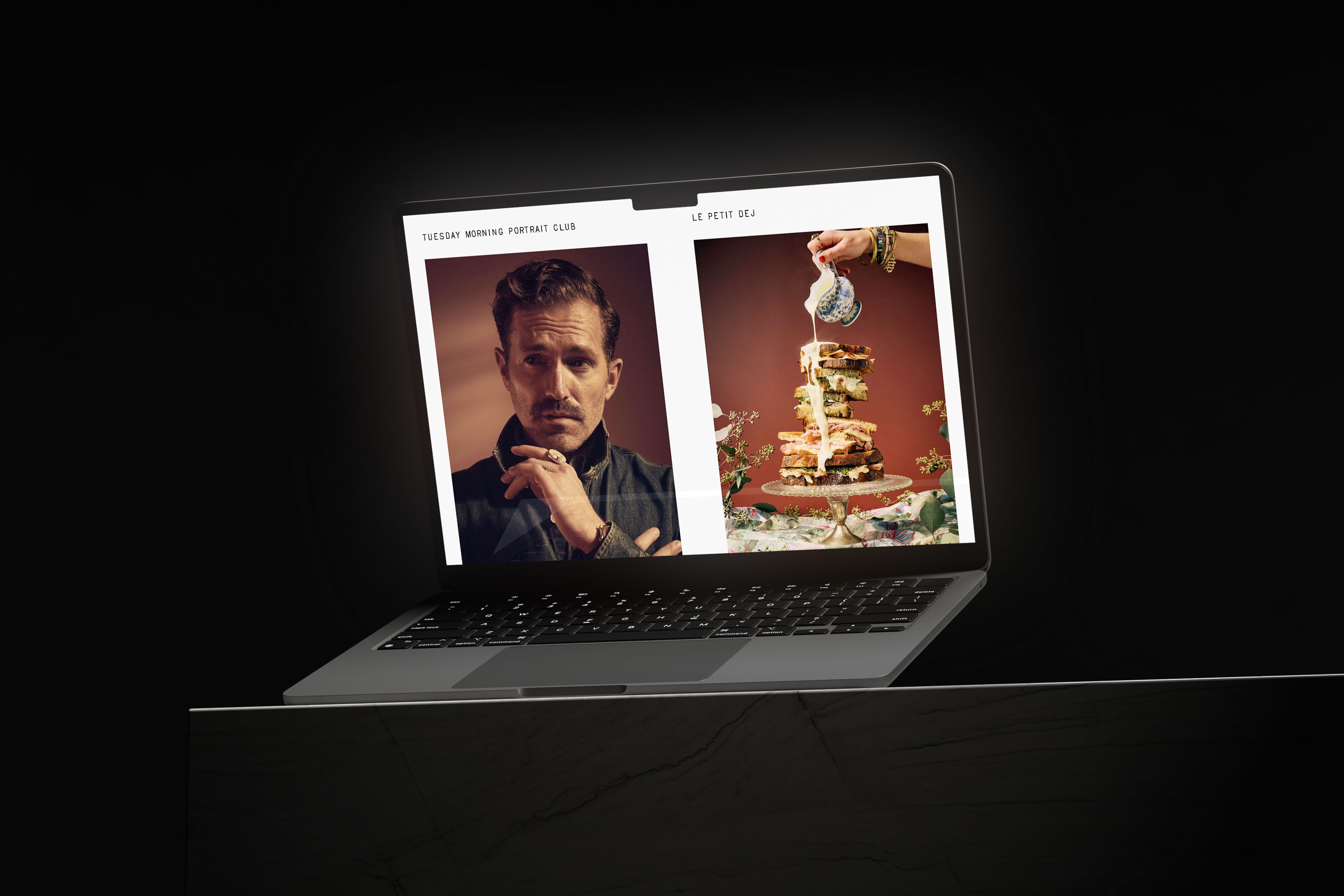 Laptop Showing Matins Website